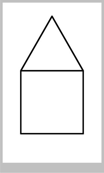 Drawing a triangle on a square