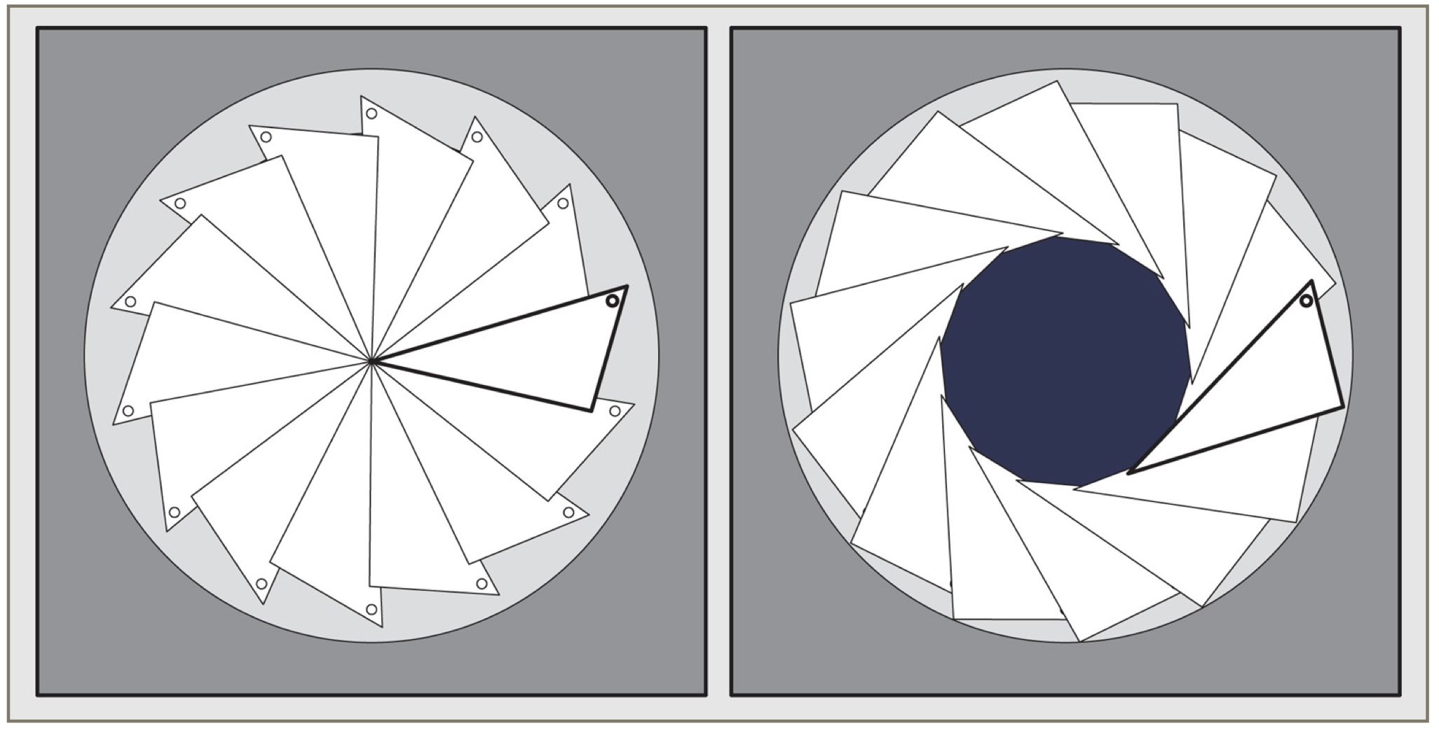Schematic for the iris shutter.