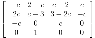 Cardinal Spline Matrix