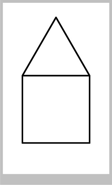 Drawing a triangle on a square