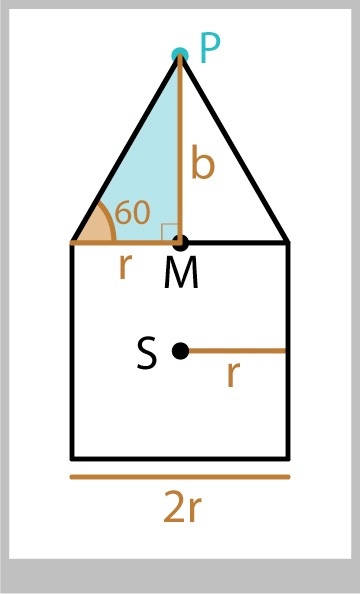 building a triangle on a square